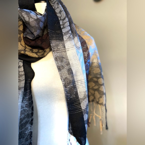 Scarf multicolour Embellished sparkling in silver - Picture 8 of 12